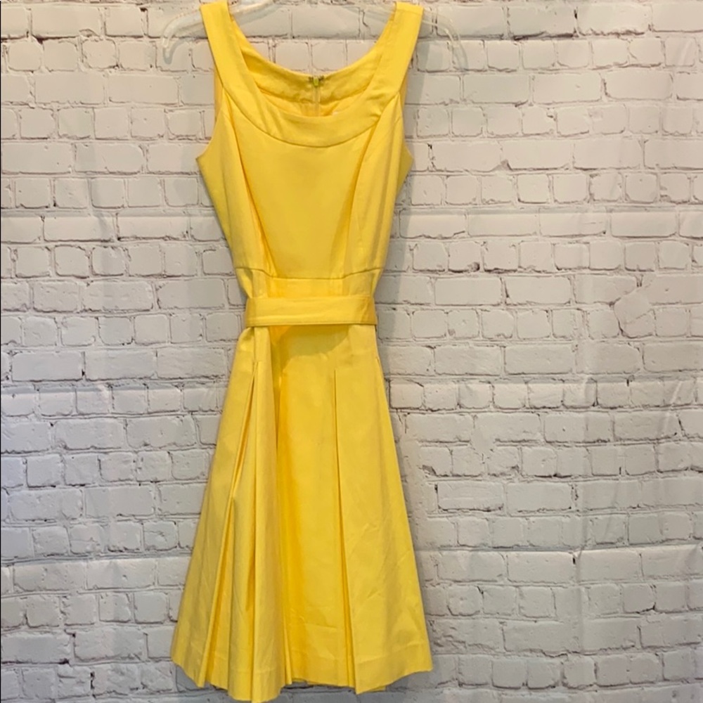 CALVIN KLEIN YELLOW COCKTAIL/WORK DRESS SIZE 4P